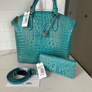 Brahmin Large dux and Veronica wallet in mermaid green Melbourne